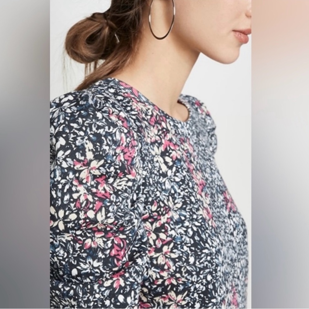 Rebecca Minkoff Black and Pink printed Long Sleeve distressed weatshirt Dress S - Picture 5 of 9